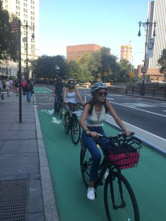 Bicycle and pedestrian safety improvements are scheduled for Park Row starting early next year, city officials said. Photo: Carson Kessler