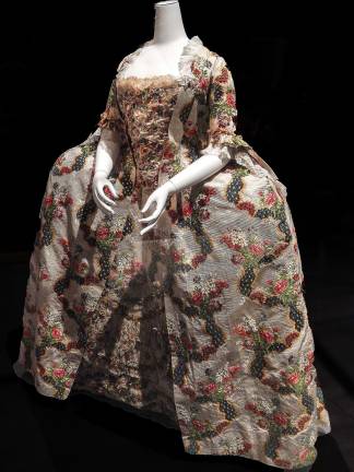 A "grande robe à la française" in silk brocade on loan from The Kyoto Costume Institute. Photo: Adel Gorgy