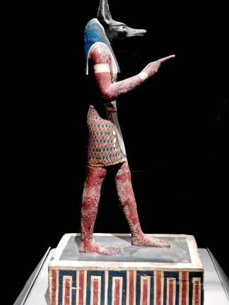 Statuette of Anubis, the chief god of embalming, Egypt, Ptolemaic Period, 332–30 B.C. Photo: Adel Gorgy