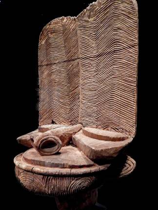 The Met's exhibition of Royal Crests from Cameroon is the first in this country to feature more than one example of a Tsesah crest. Photo: Adel Gorgy