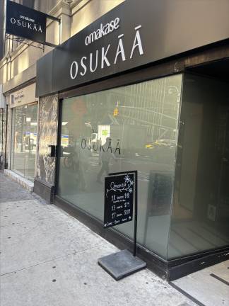 While workers have been told they will be laid off on June 20, Omakase Osukaa, a sushi restaurant on the ground floor of the hotel facing Madison Avenue, is operating under a five-year lease.