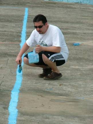 Dean Fusto at work for the Dominican Republic Orphanage Project. Photo: Angela Barbuti