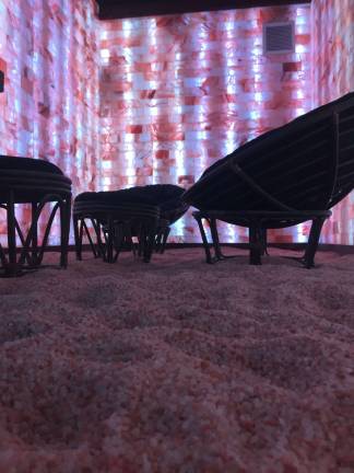The floor's salt minerals serve as a natural exfoliant. Photo: Carson Kessler