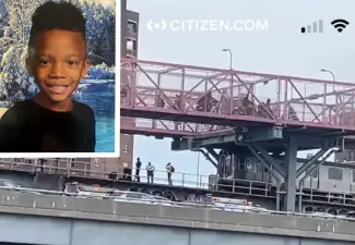 The family of Akhi Butler, a 14 year-old, is currently raising money for a funeral after the teen fell from a J Train during a subway surfing incident. First reponders can be seen on the Manhattan side of the Williamsburg Bridge on May 22.