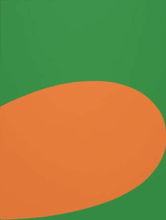 A picture of elegance, Ellsworth Kelly’s “Orange Green,” is a promised gift to MoMA from Agnes Gund in honor of Jack Shear. Photo: Adel Gorgy.