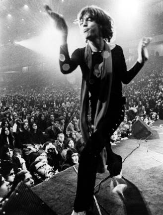 Mick Jagger in the Maysles Brothers and Charlotte Zwerin's &quot;Gimme Shelter&quot; (1970). Courtesy Film Forum. Playing April 9, 12, 14, 15.
