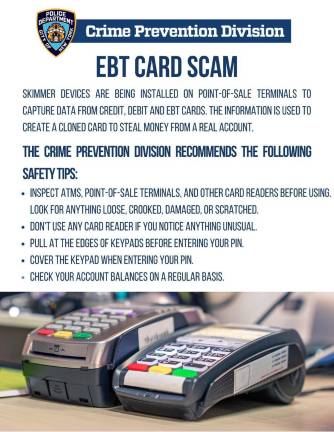 NYPD: Beware the EBT Card Scam.