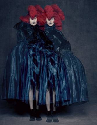 Rei Kawakubo (Japanese, born 1942) for Comme des Garçons, (Japanese, founded 1969), Blue Witch, spring/summer 2016; Courtesy of Comme des Garçons. Photograph by © Paolo Roversi; Courtesy of The Metropolitan Museum of Art