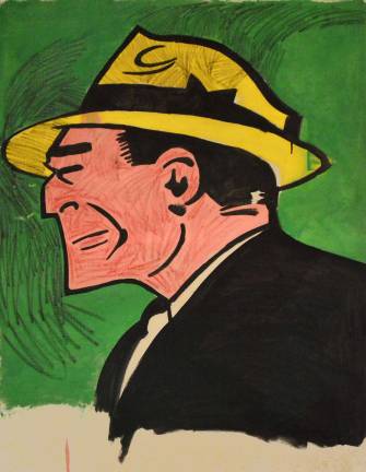 Andy Warhol, "Dick Tracy," c. 1961, Acrylic and wax crayon on canvas, 48 x 33 3/4 in. Credit: Adel Gorgy