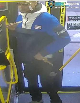Wanted for forcible touching on the M35 bus.