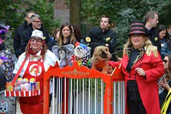 Parade goers and their pooches at an earlier Halloween Dog Festival at Tompkins Sq. Park Photo: Can Kamiloğlu/Voice of America
