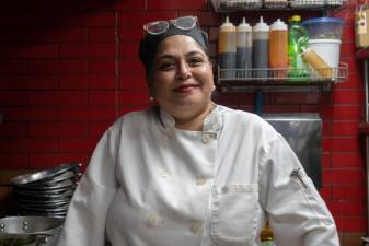 Nupur Arora, 51, at her husband’s Hell’s Kitchen restaurant, Mughlai, a space she borrows to prep her meal kits every Tuesday. Photo: Priyanka Rajput