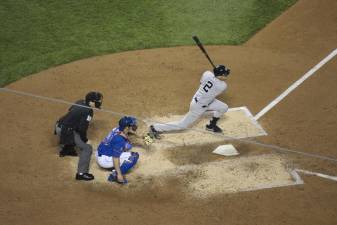 Derek Jeter bats against the Mets at Citi Field in May 2014. Photo by Matthew D. Britt, via Flickr