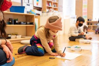 Class time at the Corlears School in Chelsea. Photo: Brian Billings