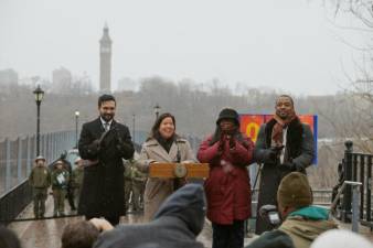 Mayor Zohran Mamdani appointed Tricia Shimamura on High Bridge in the Bronx.