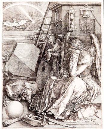 Albrecht Dürer's "Melencolia I" is filled with mystery, magic and math. Photo: Adel Gorgy