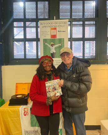 Wendy De Shong-Neuhalfen (left) is selling off Bill Diehl’s 600 vinyl record album covers and donating the proceeds to charity.