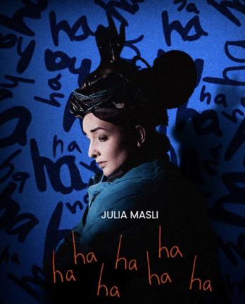 Award-winning clown Julia Masli in her one-woman show, <i>HA HA HA HA HA HA HA.</i>