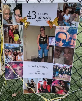 Memorial collage for Ana “Anita” Morel, murdered by the Corlears Hook Park Car Crash Killer.