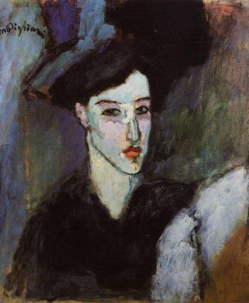 Amedeo Modigliani. "The Jewess," 1908. Oil on canvas. 21 x 18 in. Laure Denier Collection, Paul Alexandre Family, courtesy of Richard Nathanson, London