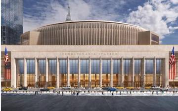 Renderings of the new Penn Station which shows a new main entrance that is planned for the Eighth Ave. side of the station. The developer says the plan will allow for a station with natural light, soaring ceilings, and spacious platforms.