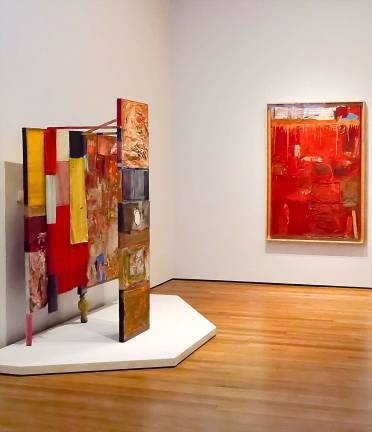 “Minutiae” (1954) by Robert Rauschenberg with Jasper Johns was made to accompany a dance by Merce Cunningham. The wall texts relate "that people would argue whether something he had made was a painting or a sculpture, instead of looking at what was in front of them. “So the next time someone asked me, I said ‘combine.’ After that no one asked.” Photo: Adel Gorgy
