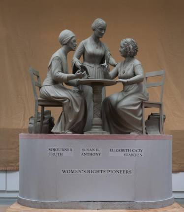 A one-third size model of the statue, which will be cast in bronze.