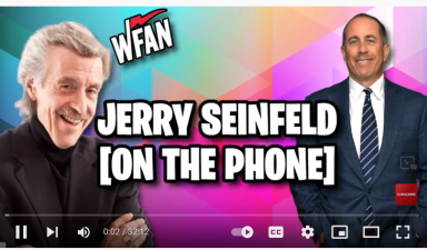 Screenshot of Steve Somers and Jerry Seinfeld broadcast on YouTube