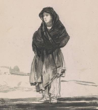 Francisco de Goya (1746–1828), "Leave it all to Providence (Dejalo todo a la probidencia)," 1816-20, black ink and gray wash, Thaw Collection, The Morgan Library &amp; Museum. Photo: Steven H. Crossot