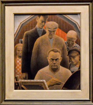 In &quot;The Return from Bohemia,&quot; Grant Wood tellingly portrays himself and the society around him. Photo: Adel Gorgy