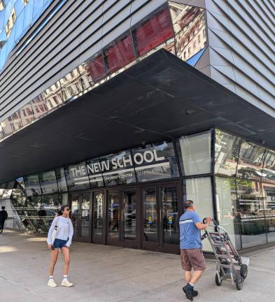 New School University Center at 63 Fifth Avenue; nearly 90 people have recently been laid off.