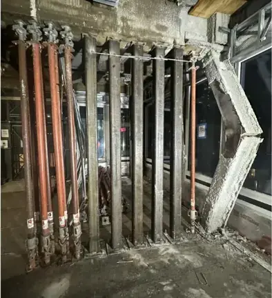 Steel beams in an office-to-residential project on E. 42nd Street buckled, causing floors and ceilings to sag. MetroLoft, the developer behind the project, is eyeing a new office-to-residential conversion downtown.