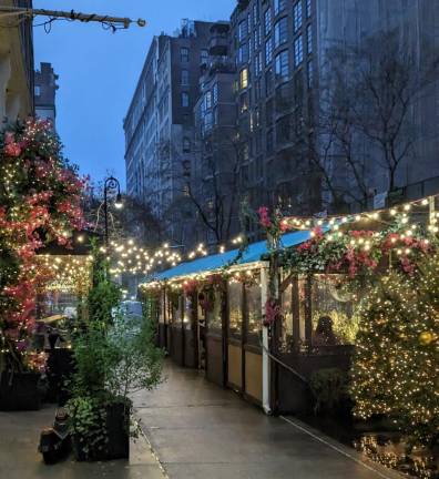 Da-Andrea Restaurant is festive and still is use in late December. Photo: Brian Berger