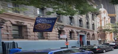 <b>The Epiphany School, a Catholic middle school on E. 28th St., is roughly 424 ft. away from a storefront where Smiley Exotics was recently granted a license to open a cannabis delivery store by Community Board Six. Smiley plans to open around the corner on E. 30th St.</b> Photo: Jack Ahern