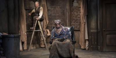 The Samuel Beckett play “Endgame” starring Bill Irwin and John Douglas Thompson and directed by Ciarin O’Reilly at the Irish Repertory Theater on West 22nd St. has just extended its run another four weeks through April 9. Photo: Irish Rep Theater