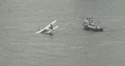 A seaplane made a hard landing into the East River on July 5, but emergency responders rescued all eight passengers and two crew members within minutes.