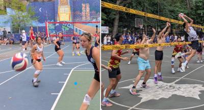 Left: Women at Henry M. Jackson Playground. Right: Men at Seward Park.