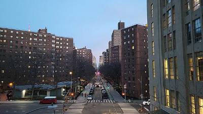 Looking east down 26th Street through the Chelsea-Elliot Houses that the city would like to tear down and have rebuilt by private real estate developer Related because, the city says, the repair costs of $1.5 billion equal the cost of rebuilding new.