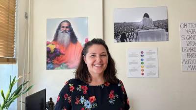 Radha Metro-Midkiff, executive director of the Manhattan headquarters of Integral Yoga. Photo courtesy of Integral Yoga Institute