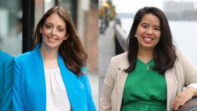 From left, District 5 candidates Kim Moscaritolo (photo: Martin Bentsen) and (right) Tricia Shimamura (photo courtesy of Shimamura’s campaign).