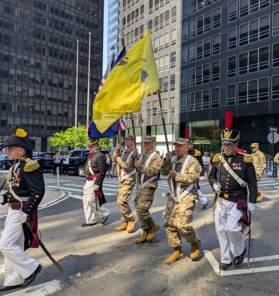 Generations of soldiers on the march.