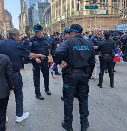 Dominican Policía at the Dominican Day Parade.