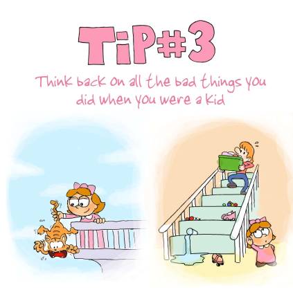 Tip #3 of from "Ten Tips for the Frazzled Parent," illustrated by Michael Pugliese.
