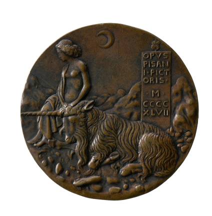 Antonio di Puccio Pisano, called Pisanello (ca. 1395–1455), "Cecilia Gonzaga" (1426–1451), dated 1447. Copper alloy, cast; 85.8 mm. Stephen K. and Janie Woo Scher Collection. Photo: Michael Bodycomb