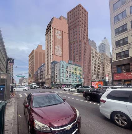A rendering shows the proposed development 20-story development at 257 Canal Street, which would include 89 permanently low-income homes in SoHo.