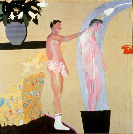 David Hockney, "Domestic Scene, Los Angeles." 1963, oil on canvas. Private collection. © David Hockney
