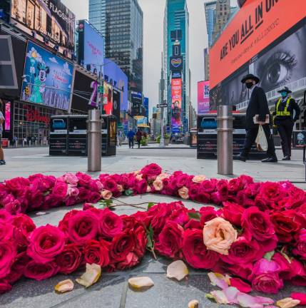 In Times Square. Photo: Noel Calingasan