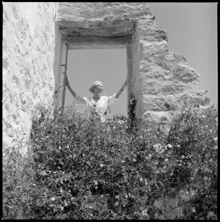 Jacqueline Délia Brémond on the island of Patmos, Greece. Photo: Ellen Warner Photography