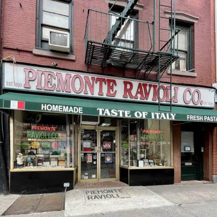 A partial vacate order had been issued for Piemonte Ravioli Co at 190 Grand St. next door to the building where a wall and chimney collapsed on Jan. 10, but was open for business a few days later. Photo: Yelp