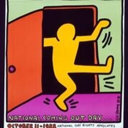 Keith Haring National Coming Out Day, 1988 Offset lithograph, 26 x 23 in. © Keith Haring Foundation